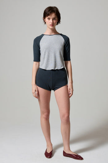 Blake Baseball Tee - Heather Gray