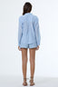 Petra Paper Bag Waist Short - Blue Aura Pigment