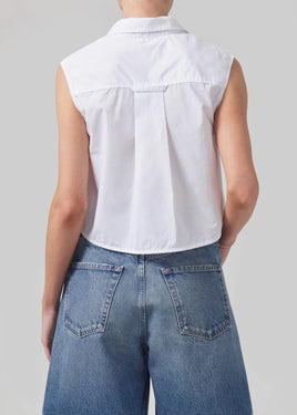 Anders Sleeveless Crop - White