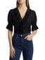 Henri Top - Black Eyelet