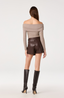 Diamante Top - Brown Gingham
