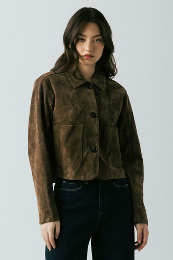 Suede Jacket - Black Coffee