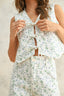 Floral Tie Front Vest