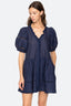 Antonina Puff Slv Dress - Navy