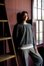 Oversized Ziggy Shrunken Sweatshirt - Dark Heather Grey