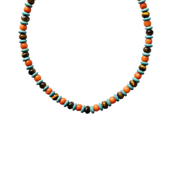 Palmer Necklace - Coral Turquoise Multi