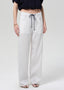Brynn Drawstring Trouser - Black Pinstripe