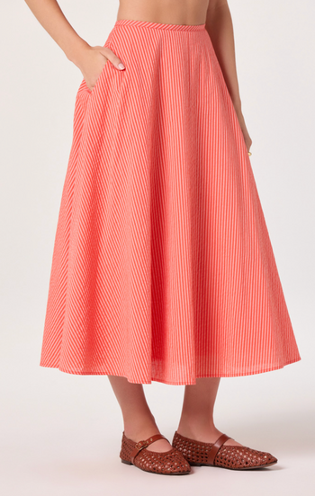 Myria Skirt - Red Stripe