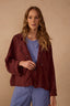 Adjustable Hood Pockets Jacket - Brown