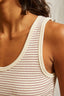 Blondie - Structured Rib Stripe Tank - Red
