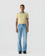 Rib Ringer Tee - Butter/Delft Blue