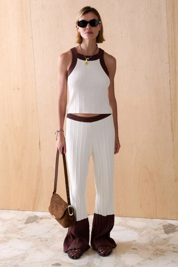 The	Luma Knit Tank - Latte