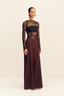 Asher Wide Leg Pant - Berry