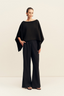 Savanna Draped Top - Black
