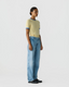 Rib Ringer Tee - Butter/Delft Blue