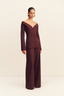 Asher Off Shoulder Top - Berry