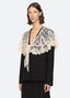 Elisa Tropical Wool Capelet Jacket - Black