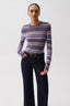 Madison Crew Neck Sweater Tee - Lovina Stripe