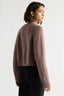 Kiri Cashmere Button Sweater - Mauve Brown