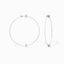 Thin Post Hoop with Flower Rondelles - Sterling Silver