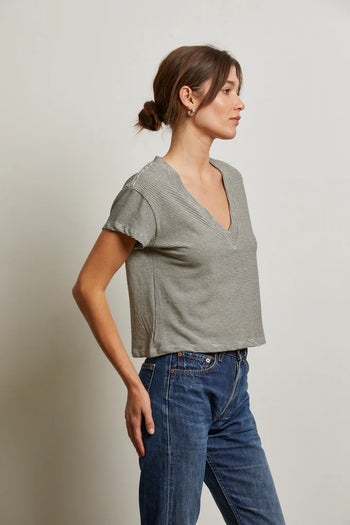 Rosie - Spandex Jersey V Neck