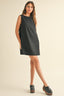 Linen Shift Dress - Black