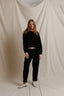 Nell - Travel Crew Neck Sweatshirt - True Black