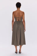 Florence Strappy Back Dress - Driftwood