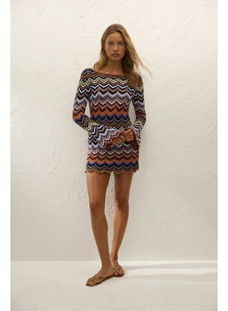 Sierra Mini Dress - Cadaques Stripe