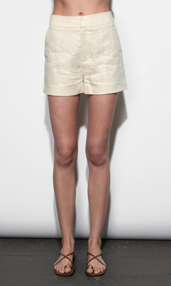 Haisley Linen Shorts - Stone
