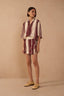 Stripes Detail Viscose Mini Skorts - Off White Solene