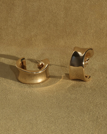 Zara Volume Hoops - Gold Plate