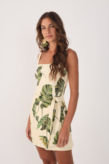 Leaf Print Romper