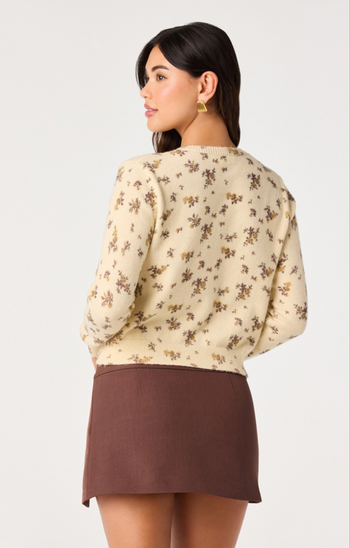 Mary Cardigan - Yellow Floral