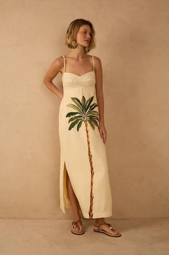 Tropical Print Maxi Dress