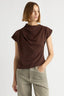 Kenny Asymmetric-Neck Tee - Chocolate