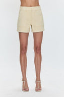 Marissa High Rise Utility Short - Custard Yellow