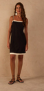 Contrast Layered Mini Dress