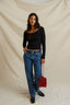 Penelope Cashmere Scoop Neck - True Black