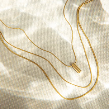 Double Layer Snake Chain Waterproof Necklace