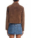 Suede Cropped Jacket - Brown