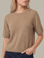 Colette Cashmere Boxy Tee - Camel Heather