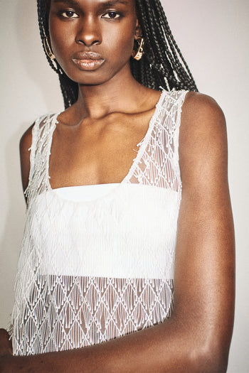Talitha Scoop Neck Top - Ivory