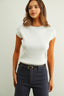 Knit Muscle Tee - White