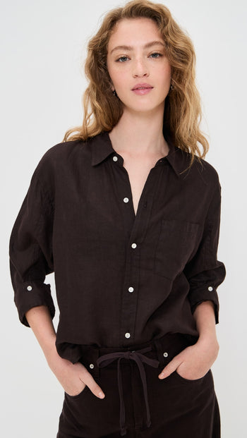 Kayla Shrunken Top - Chocolate