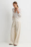 Sloane Cashmere Crewneck Cardigan - Ivory