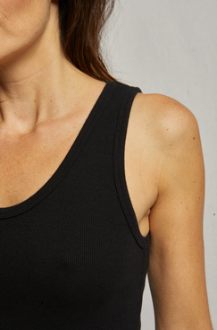 Blondie - Ribbed Tank - True Black