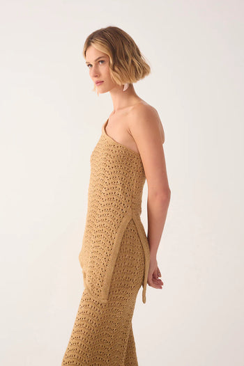 Knit Lurex One Shoulder Top