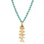 Liv Beaded Necklace - Gold Turquoise