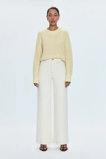 Lana High Rise Ultra Wide Leg - Ecru